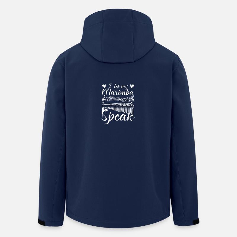 Je laisse parler mon marimba - Veste softshell homme en polyester recyclé Stanley/Stella - marine