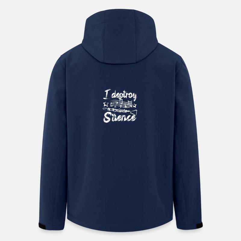 Je détruis le silence clarinettiste - Veste softshell homme en polyester recyclé Stanley/Stella - marine