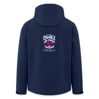 In this family we fight together - Men’s Recycled Softshell Jacket by Stanley/Stella - navy - Back - AI Model Male 185 light (185cm)
