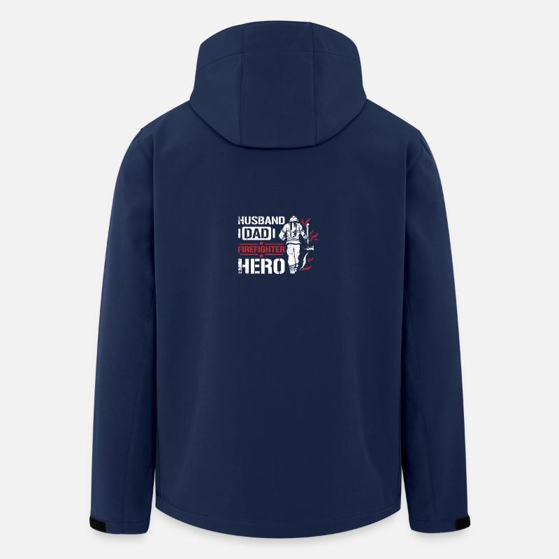 Husband dad firefighter hero - Recycelte Männer Softshell-Jacke von Stanley/Stella - Navy