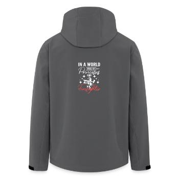 Dans un monde rempli de princesses, soyez pompier - Veste softshell homme en polyester recyclé Stanley/Stella - charbon - Dos - AI Model Male 185 light (185cm)