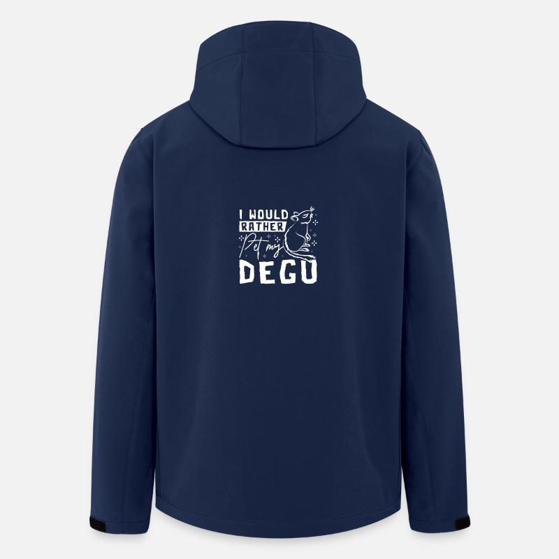 Je préfère caresser mon octodon - Veste softshell homme en polyester recyclé Stanley/Stella - marine