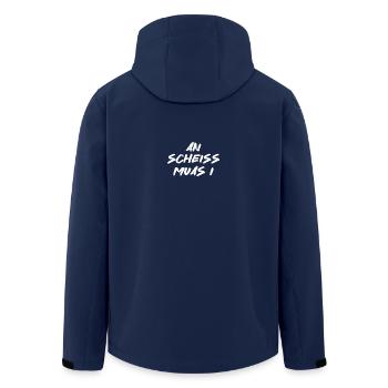 An scheiss muas I - Recycelte Männer Softshell-Jacke von Stanley/Stella - Navy - Hinten - AI Model Male 185 light (185cm)