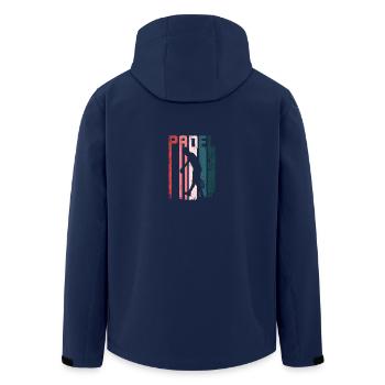 Retro Vintage Padel - Recycelte Männer Softshell-Jacke von Stanley/Stella - Navy - Hinten - AI Model Male 185 light (185cm)
