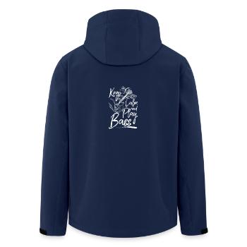 Keep calm and play bass - Men’s Recycled Softshell Jacket by Stanley/Stella - navy - Back - AI Model Male 185 light (185cm)