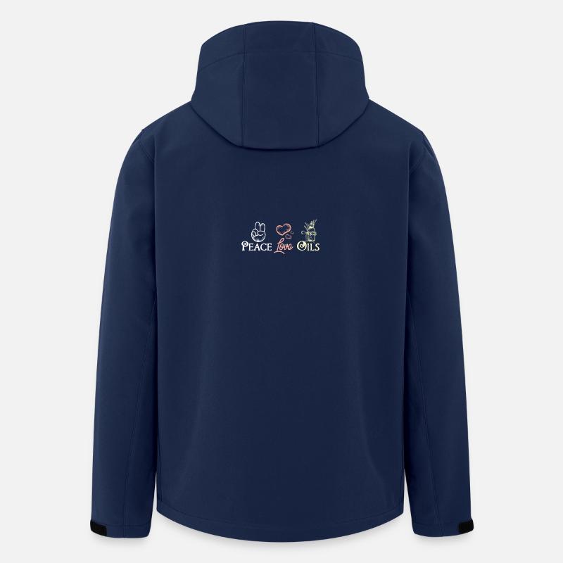 Peace love Essential oils - Recycelte Männer Softshell-Jacke von Stanley/Stella - Navy