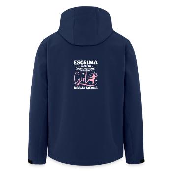Hit like a girl Escrima - Recycelte Männer Softshell-Jacke von Stanley/Stella - Navy - Hinten - AI Model Male 185 light (185cm)