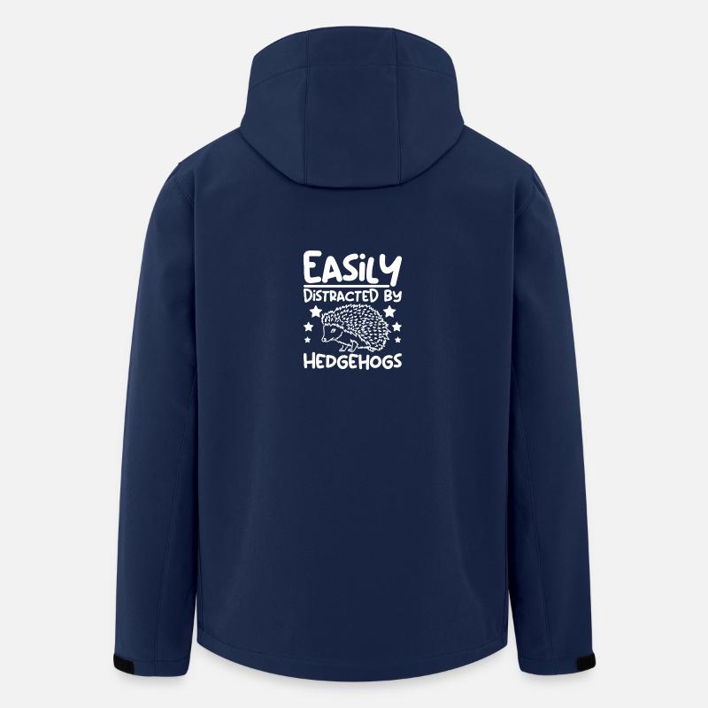 Easily distracted by hedgehogs - Men’s Recycled Softshell Jacket by Stanley/Stella - navy