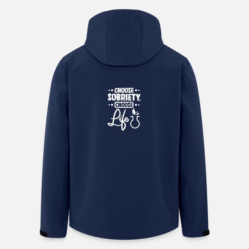 Choose sobriety choose life - Men’s Recycled Softshell Jacket by Stanley/Stella - navy