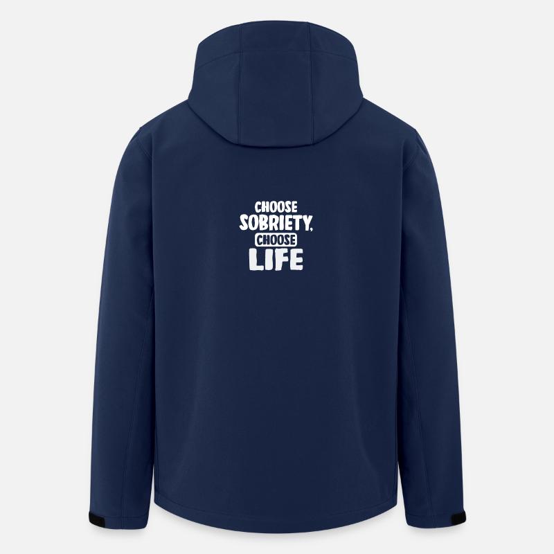 Choose Sobriety Choose Life - Men’s Recycled Softshell Jacket by Stanley/Stella - navy
