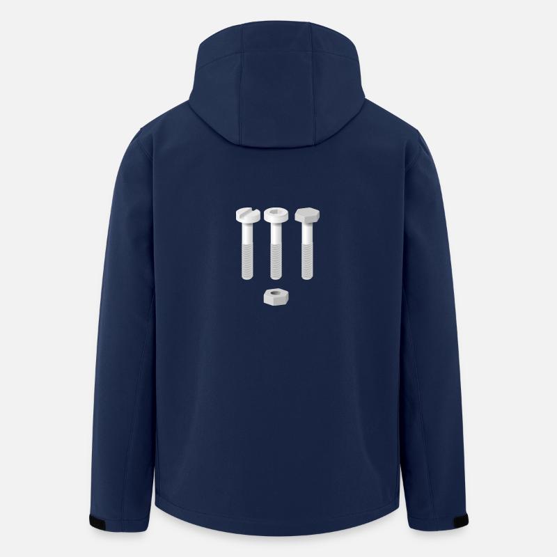 Schrauben und Mutter - Recycelte Männer Softshell-Jacke von Stanley/Stella - Navy