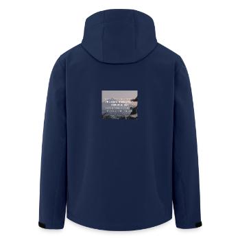 Lost in Japan - S. Mendes - Men’s Recycled Softshell Jacket by Stanley/Stella - navy - Back - AI Model Male 185 light (185cm)