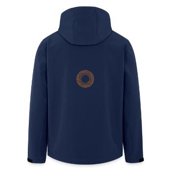 Orange Zyklus - Recycelte Männer Softshell-Jacke von Stanley/Stella - Navy - Hinten - AI Model Male 185 light (185cm)