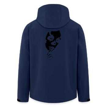clown woman joker mask crime la catrina sticker - Men’s Recycled Softshell Jacket by Stanley/Stella - navy - Back - AI Model Male 185 light (185cm)