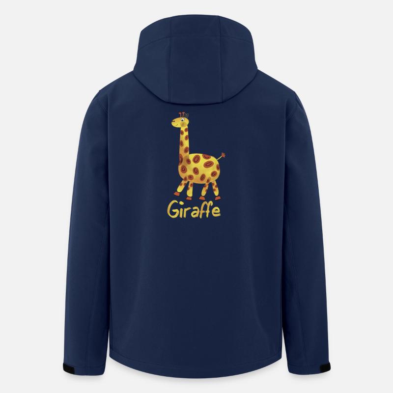 Giraffe – Süßes Tiermotiv 🦒💛 - Recycelte Männer Softshell-Jacke von Stanley/Stella - Navy