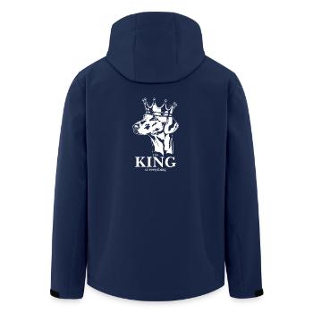AZAWAKH King of everything Saying Dogs Wilsigns - Men’s Recycled Softshell Jacket by Stanley/Stella - navy - Back - AI Model Male 185 light (185cm)