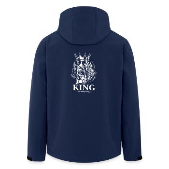 Épagneul springer anglais roi de tous les chiens - Veste softshell homme en polyester recyclé Stanley/Stella - marine - Dos - AI Model Male 185 light (185cm)