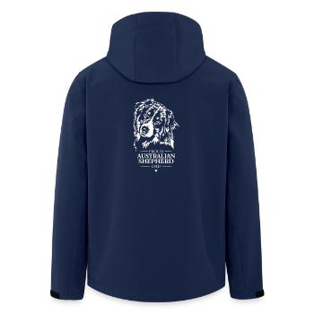 Australian Shepherd Dad Hunde Hund Wilsigns - Recycelte Männer Softshell-Jacke von Stanley/Stella - Navy - Hinten - AI Model Male 185 light (185cm)