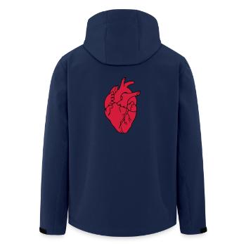 Herz Love I love Gefäß Organ Herzanfall 2c - Recycelte Männer Softshell-Jacke von Stanley/Stella - Navy - Hinten - AI Model Male 185 light (185cm)