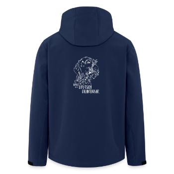 Loved by a German Wirehair Dogs Wilsigns - Men’s Recycled Softshell Jacket by Stanley/Stella - navy - Back - AI Model Male 185 light (185cm)