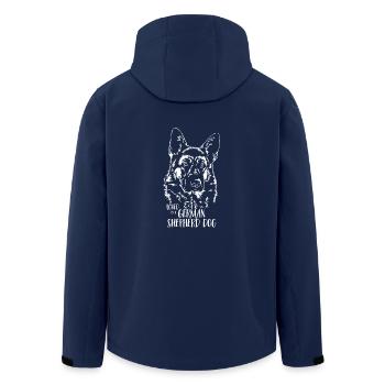 Loved by a German Shepherd Dog Hundespruch Hunde - Recycelte Männer Softshell-Jacke von Stanley/Stella - Navy - Hinten - AI Model Male 185 light (185cm)
