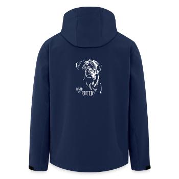 Aimé par un chien Rottie Rottweiler chien dicton - Veste softshell homme en polyester recyclé Stanley/Stella - marine - Dos - AI Model Male 185 light (185cm)
