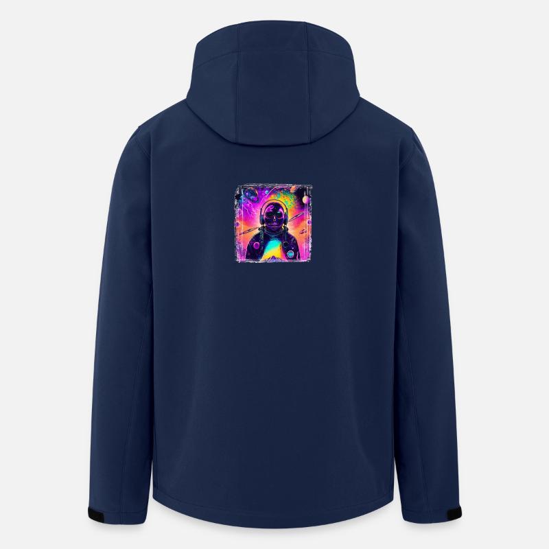 Neon Astronaut im Cosmic Psychedelic - Recycelte Männer Softshell-Jacke von Stanley/Stella - Navy