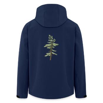 forest woods woodland wald tree baumstamm104 - Recycelte Männer Softshell-Jacke von Stanley/Stella - Navy - Hinten - AI Model Male 185 light (185cm)