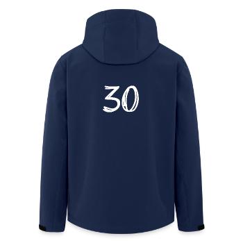 30 JAHRE. 30-jähriges JUBILÄUM. JUBILÄUM 30 JAHRE. 30 - Recycelte Männer Softshell-Jacke von Stanley/Stella - Navy - Hinten - AI Model Male 185 light (185cm)