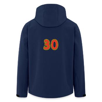 30. 30 YEARS. 30th ANNIVERSARY. 30 YEARS ANNIVERSARY. - Men’s Recycled Softshell Jacket by Stanley/Stella - navy - Back - AI Model Male 185 light (185cm)