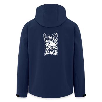Kai Ken Krone Dogs Dog Wilsigns - Men’s Recycled Softshell Jacket by Stanley/Stella - navy - Back - AI Model Male 185 light (185cm)