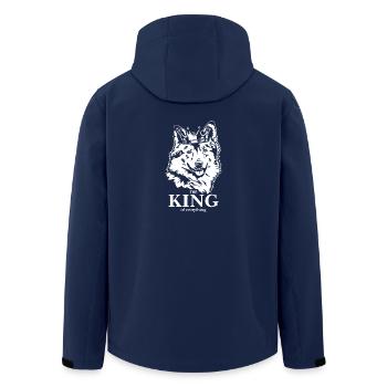 Islandhund King of everything Hunde Wilsigns - Recycelte Männer Softshell-Jacke von Stanley/Stella - Navy - Hinten - AI Model Male 185 light (185cm)
