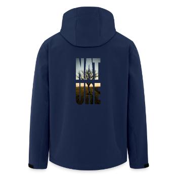 Natur No.1 - Recycelte Männer Softshell-Jacke von Stanley/Stella - Navy - Hinten - AI Model Male 185 light (185cm)