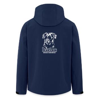 BEAUCERON coolster Hund Wilsigns Hundespruch Hunde - Recycelte Männer Softshell-Jacke von Stanley/Stella - Navy - Hinten - AI Model Male 185 light (185cm)