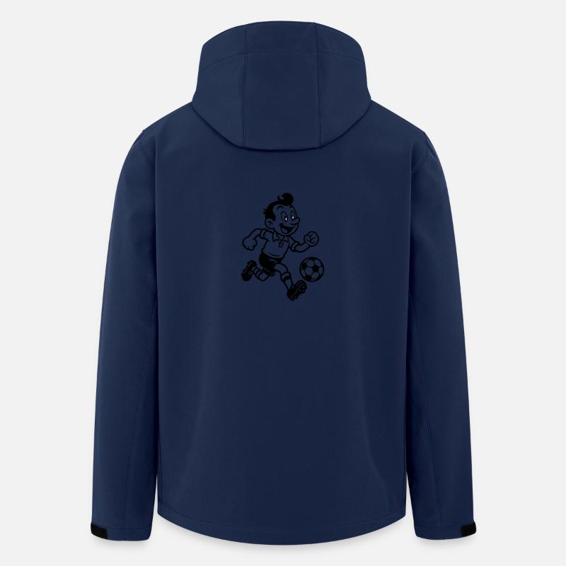 Fussballer Comic Fussballspieler - Recycelte Männer Softshell-Jacke von Stanley/Stella - Navy