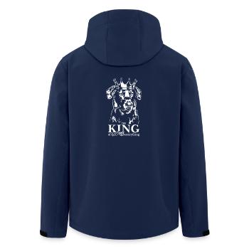 BEAUCERON King Dog Dog Dog Wilsigns - Men’s Recycled Softshell Jacket by Stanley/Stella - navy - Back - AI Model Male 185 light (185cm)