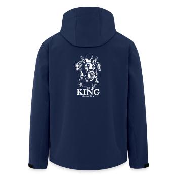 BEAUCERON King Dog Dog Dog Wilsigns - Men’s Recycled Softshell Jacket by Stanley/Stella - navy - Back - AI Model Male 185 light (185cm)