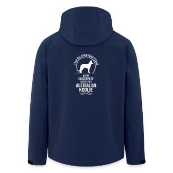 Australian Koolie Schutzengel Hunde Wilsigns - Recycelte Männer Softshell-Jacke von Stanley/Stella - Navy - Hinten - AI Model Male 185 light (185cm)