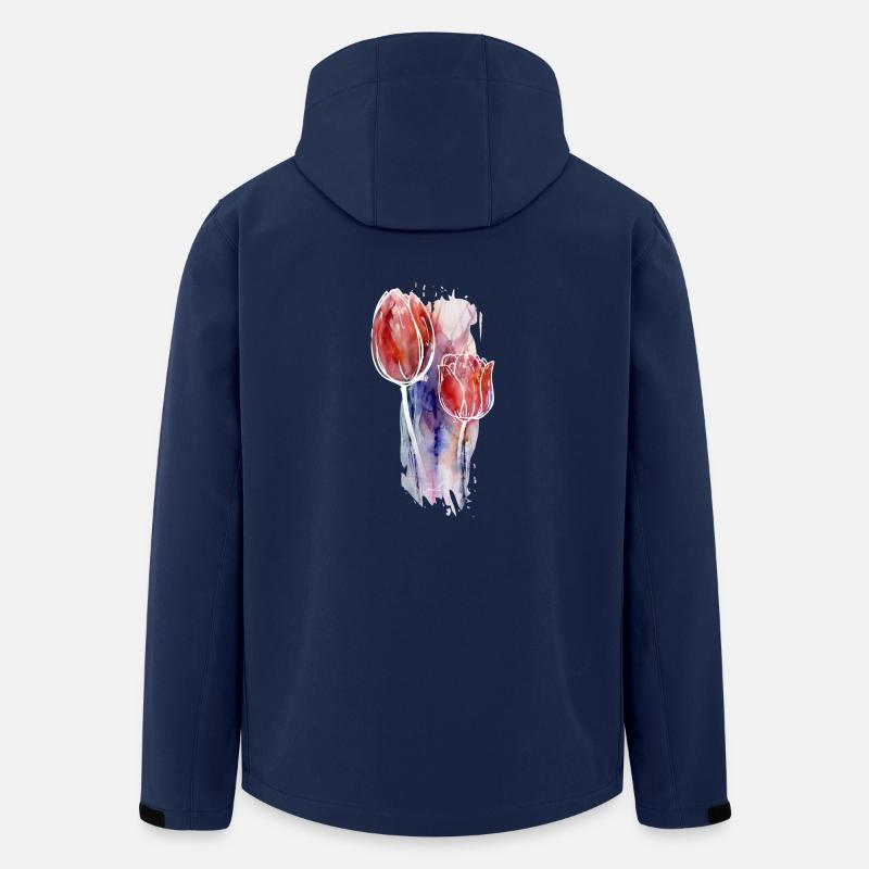 art de tulipes - Veste softshell homme en polyester recyclé Stanley/Stella - marine
