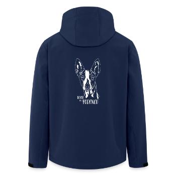 Loved by a Podenco Hunde Hundespruch Wilsigns - Recycelte Männer Softshell-Jacke von Stanley/Stella - Navy - Hinten - AI Model Male 185 light (185cm)