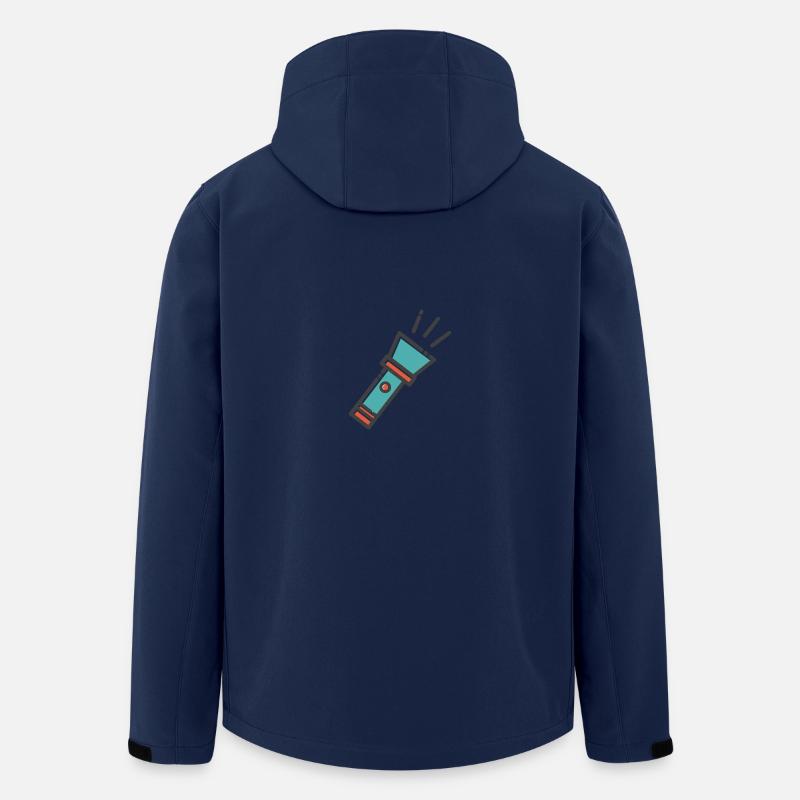 lampe de poche - Veste softshell homme en polyester recyclé Stanley/Stella - marine
