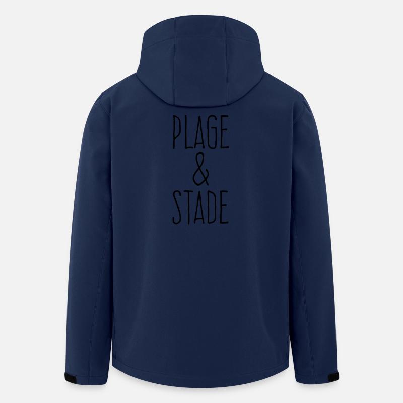 Plage et stade - Veste softshell homme en polyester recyclé Stanley/Stella - marine