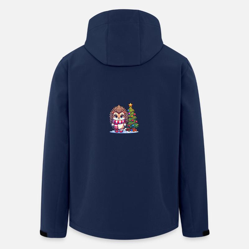 Igel-Weihnachten - Recycelte Männer Softshell-Jacke von Stanley/Stella - Navy