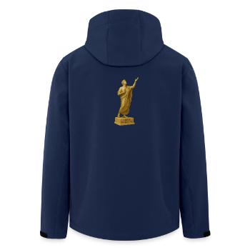 Himmlische Hoffnungskunst Statue - Recycelte Männer Softshell-Jacke von Stanley/Stella - Navy - Hinten - AI Model Male 185 light (185cm)