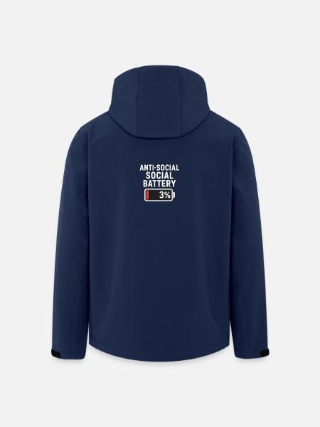 Asoziale Batterie - Recycelte Männer Softshell-Jacke von Stanley/Stella - Navy