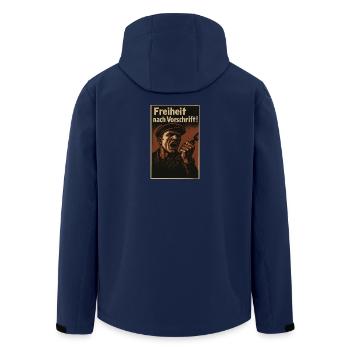 Kettenbruch Befreiungs-Poster - Recycelte Männer Softshell-Jacke von Stanley/Stella - Navy - Hinten - AI Model Male 185 light (185cm)