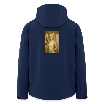 Angel with Weapon - Men’s Recycled Softshell Jacket by Stanley/Stella - navy - Back - AI Model Male 185 light (185cm)