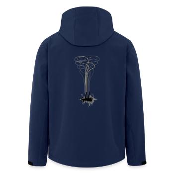 Metropolis - Men’s Recycled Softshell Jacket by Stanley/Stella - navy - Back - AI Model Male 185 light (185cm)