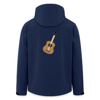 Gitarre - Recycelte Männer Softshell-Jacke von Stanley/Stella - Navy - Hinten - AI Model Male 185 light (185cm)