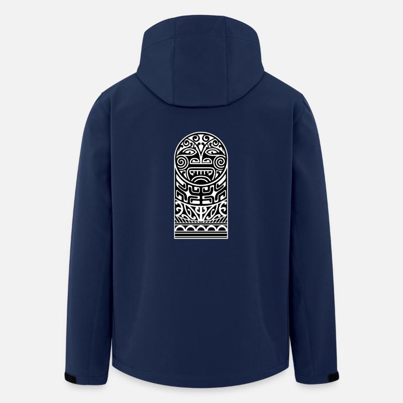 Tiki Maori Design - Recycelte Männer Softshell-Jacke von Stanley/Stella - Navy